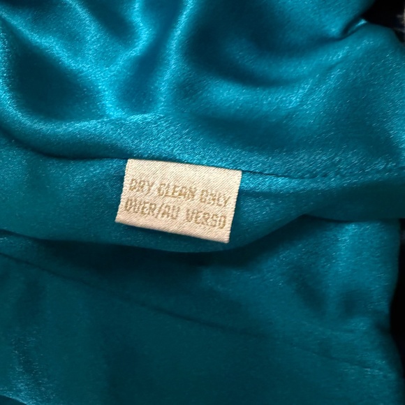 Dana Buchman Women Silk Blend Velvet Blazer Sz 6 Blue Full Zip Long Sleeve NWT - Picture 12 of 12